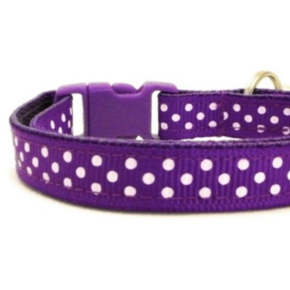 NEW Lot of 2x Polka-Dot Adjustable Pet Collars w/ Bell - Multiple Colors Avail! - Picture 8 of 10